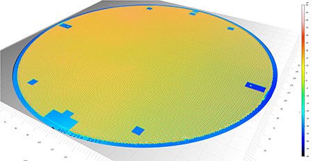 3D view of a wafer - WAFERinspect AOI Dual